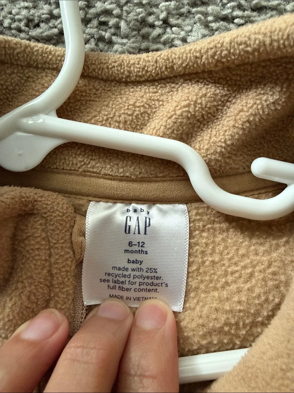 GAP Kids Tan Half-Zip Fleece Pullover